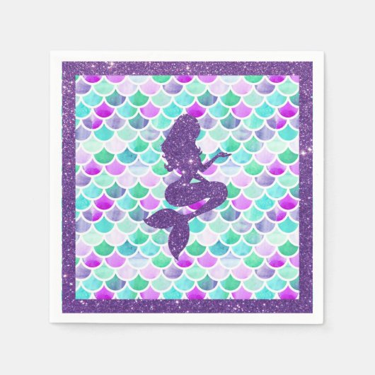 Serviette En Papier Papier de la série Mermaid Napkin (Devant)
