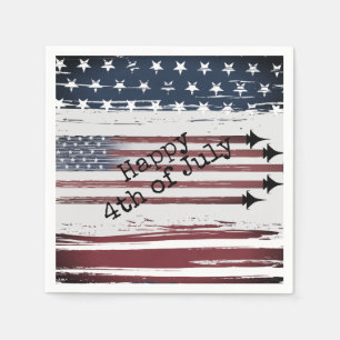 Serviette En Papier Papier de l'avion drapeau 4 juillet personnalisé