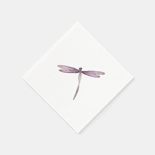 Serviette En Papier Papier de libellule blanc violet serviettes libell (Coin)