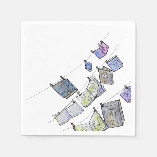Serviette En Papier Papier de livre à accrocher Napkin (Devant)