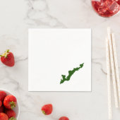 Serviette En Papier Papier de logo Fishers Island - Vert (En situation)