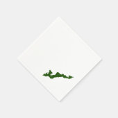 Serviette En Papier Papier de logo Fishers Island - Vert (Coin)
