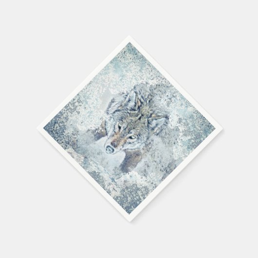 Serviette En Papier Papier de Loup de Neige Napkin (Coin)