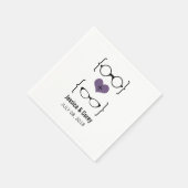Serviette En Papier Papier de lunettes violet Geeky (Coin)