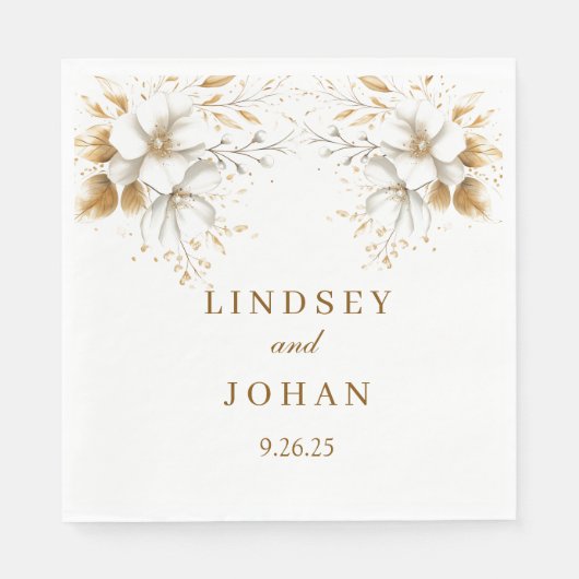 Serviette En Papier Papier de mariage (Devant)