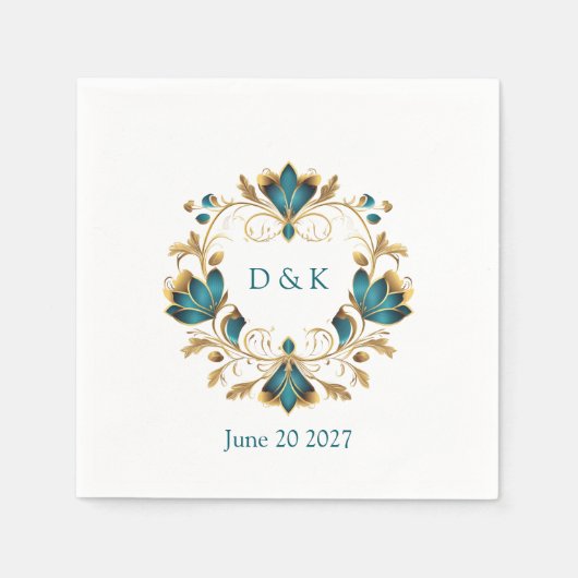 Serviette En Papier Papier de mariage (Devant)