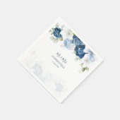 Serviette En Papier Papier de mariage botanique de verdure florale ble (Coin)