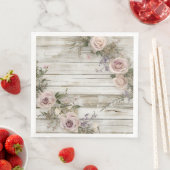 Serviette En Papier Papier de mariage élégant Napkin (En situation)