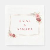 Serviette En Papier Papier de mariage Gold Élégant (Devant)