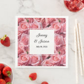 Serviette En Papier Papier de mariage personnalisé serviettes (En situation)