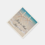 Serviette En Papier Papier de mariage personnalisé Starfish Beach (Coin)