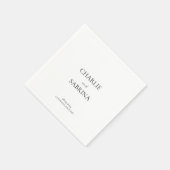 Serviette En Papier Papier de mariage simple et élégant (Coin)