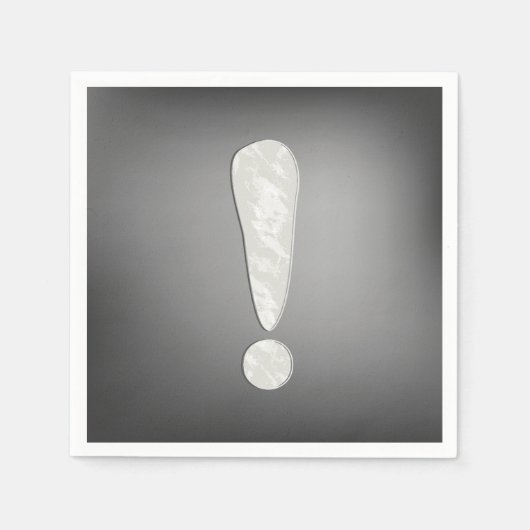 Serviette En Papier Papier de marque d'exclamation (Devant)