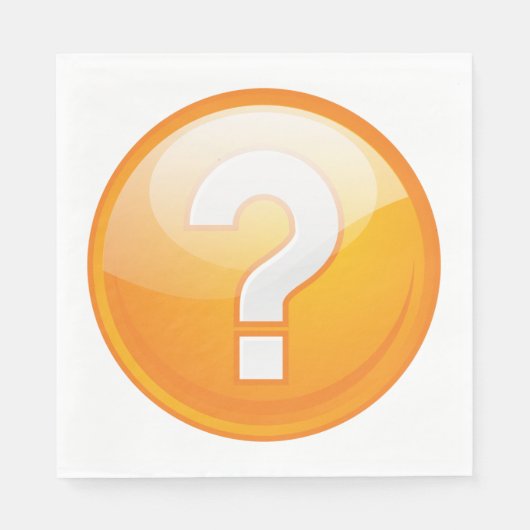 Serviette En Papier Papier de marque d'questions orange (Devant)