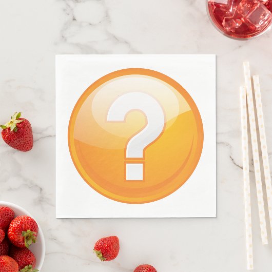 Serviette En Papier Papier de marque d'questions orange