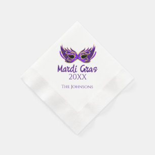Serviette En Papier Papier de marque Mardi Gras Masquerade