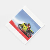 Serviette En Papier Papier de moto jaune (Coin)