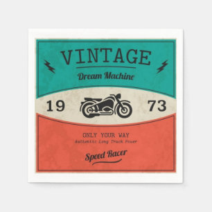 Serviette En Papier Papier de moto vintage