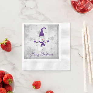 Serviette En Papier Papier de neige mou pourpre Napkin