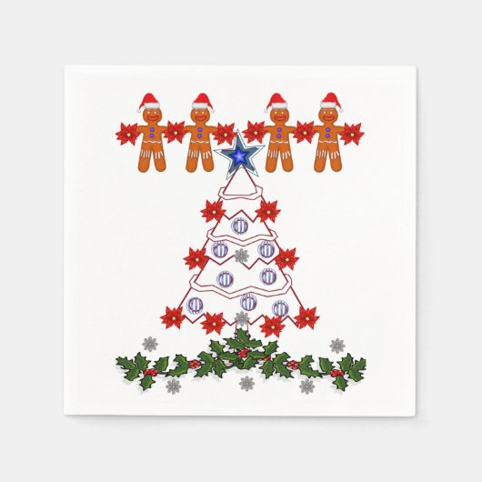 Serviette En Papier Papier de Noël (Devant)