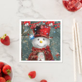 Serviette En Papier Papier de Noël (En situation)