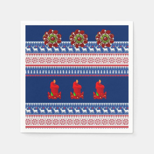 Serviette En Papier Papier de Noël (Devant)