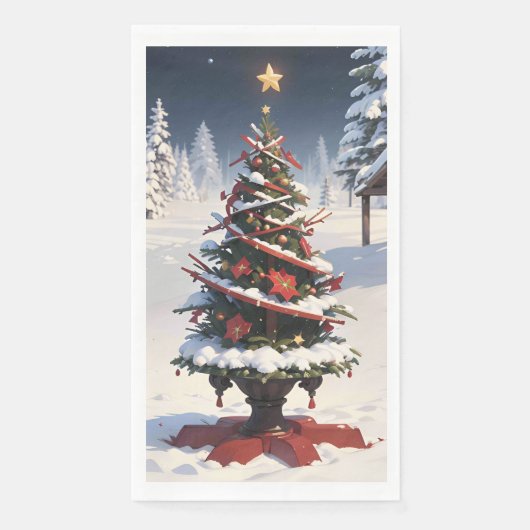 Serviette En Papier Papier de Noël (Devant)