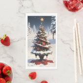 Serviette En Papier Papier de Noël (En situation)