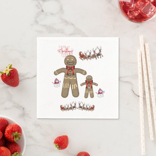 Serviette En Papier Papier de Noël (En situation)