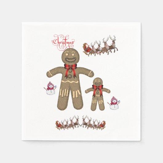 Serviette En Papier Papier de Noël (Devant)