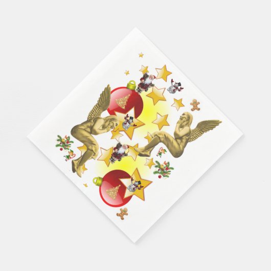 Serviette En Papier Papier de Noël, Ange de Noël (Coin)