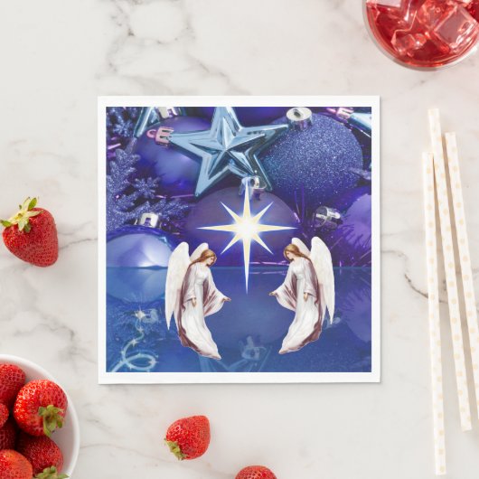 Serviette En Papier Papier de Noël, Ange de Noël (En situation)