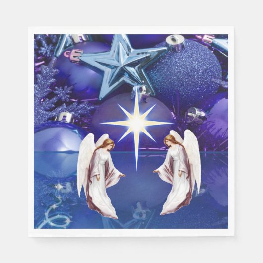 Serviette En Papier Papier de Noël, Ange de Noël (Devant)