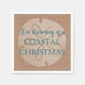 Serviette En Papier Papier de Noël côtier Cocktail Napkin (Devant)