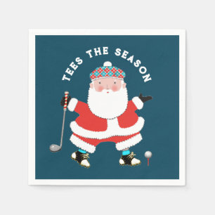 Serviette En Papier Papier de Noël de golf