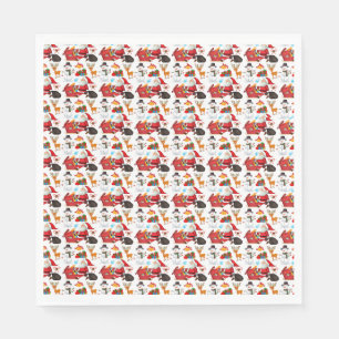 Serviette En Papier Papier de Noël du Père Noël Napkin