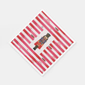 Serviette En Papier Papier de Noël en fût de crêpe rouge (Coin)