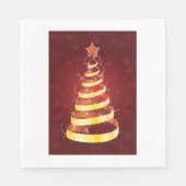 Serviette En Papier Papier de Noël en or (Devant)