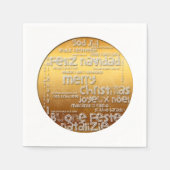 Serviette En Papier Papier de Noël international Navidad Noel Napkin (Devant)