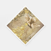 Serviette En Papier Papier de Noël, Joyeux Ange de Noël (Coin)