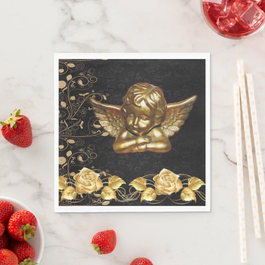 Serviette En Papier Papier de Noël, Joyeux Ange de Noël (En situation)