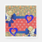 Serviette En Papier Papier de Noël, Joyeux Ange de Noël (Devant)