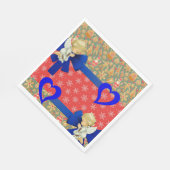 Serviette En Papier Papier de Noël, Joyeux Ange de Noël (Coin)