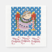 Serviette En Papier Papier de Noël, Joyeux Ange de Noël (Devant)