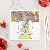 Serviette En Papier Papier de Noël, Joyeux Noël, Ange (En situation)