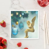 Serviette En Papier Papier de Noël, Joyeux Noël, Ange (En situation)