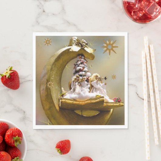 Serviette En Papier Papier de Noël, Joyeux Noël, Ange (En situation)