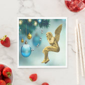 Serviette En Papier Papier de Noël, Joyeux Noël, Ange (En situation)