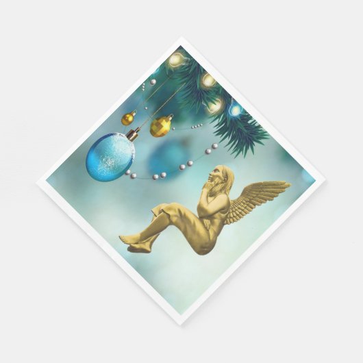 Serviette En Papier Papier de Noël, Joyeux Noël, Ange (Coin)