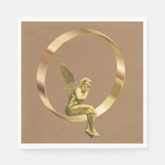 Serviette En Papier Papier de Noël, Joyeux Noël, Ange (Devant)